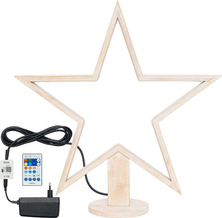 Decorazione luminosa stella natale 55 cm con base strip led multicolor per addobbi natalizi Casa e cucina/Decorazioni per interni/Addobbi e decorazioni per ricorrenze/Decorazioni natalizie/Luci natalizie/Catene luminose per esterni MagiediNatale.it - Altamura, Commerciovirtuoso.it