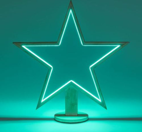 Decorazione luminosa stella natale 55 cm con base strip led multicolor per addobbi natalizi Casa e cucina/Decorazioni per interni/Addobbi e decorazioni per ricorrenze/Decorazioni natalizie/Luci natalizie/Catene luminose per esterni MagiediNatale.it - Altamura, Commerciovirtuoso.it
