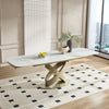 Tavolo Sirius con struttura in metallo e piano in ceramica, design moderno, 160/240 x 90 x h 75 cm