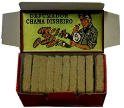 Defumador Chama Dinheiro Incenso Esoterico Astuccio Da 20 Pz Incenso Afro-Brasiliano Tipico