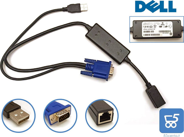 Dell OUF366 USB SIP KVM Server Cable 0HG526 POD SIP 2161DS 2160AS originale