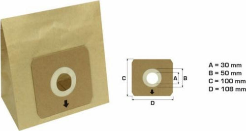 DELONGHI  5 SACCHETTI ASPIRAPOLVERE CLEOS XTH170E XTRC140E XTRC150E - NS 178 Casa e cucina/Aspirapolvere e pulizia di pavimenti e finestre/Accessori per aspirapolvere/Sacchetti per aspirapolvere/Sacchetti per aspirapolvere verticale Rossi Ricambi - Venetico Marina, Commerciovirtuoso.it