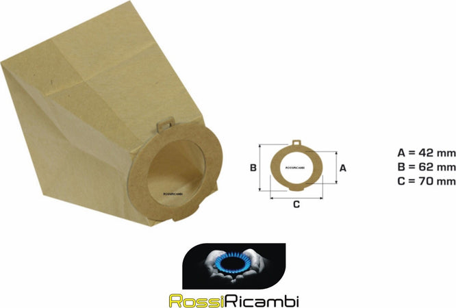 DELONGHI 5 SACCHETTI SCOPA ELETTRICA COLOMBINA TABATA XL1040 XL1060 XL1073 - NS 350 Casa e cucina/Aspirapolvere e pulizia di pavimenti e finestre/Accessori per aspirapolvere/Sacchetti per aspirapolvere/Sacchetti per aspirapolvere verticale Rossi Ricambi - Venetico Marina, Commerciovirtuoso.it