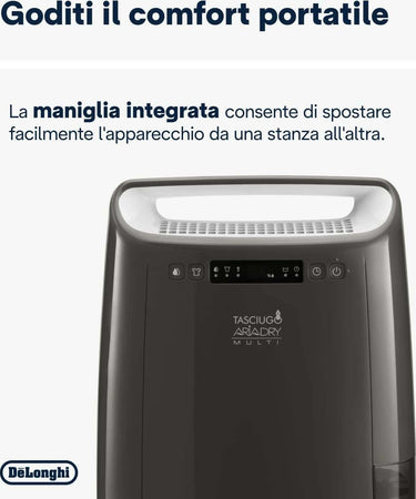 De'longhi-dexd216f-tasciugo-deumidificatore-per-eliminare-l'umidità,-asciugabiancheria,-doppio-sistema-filtrazione-aria,-16l/giorno,-display-digitale,-silenzioso,-maniglia-e-ruote,-timer