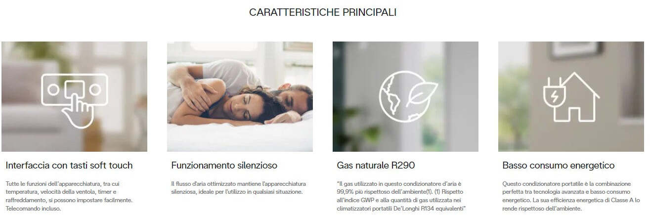 De'Longhi Pinguino Compact ES72 CLASS Condizionatore Portatile Silenzioso 8.300B