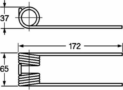 Dente adattabile Vicon 1661,8868 filo 5 lunghezza 172 confezione da 5 pezzi