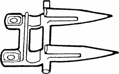 Dente doppio adattabile New Holland 379720930. Confezione da 2pz