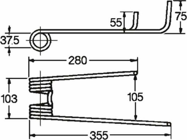 Dente girello dx adattabile Continental - Frandent 41003208L filo 9,5 Confezione da 1pz