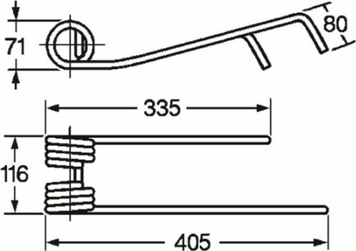 Dente girello dx adattabile Galfré filo 9