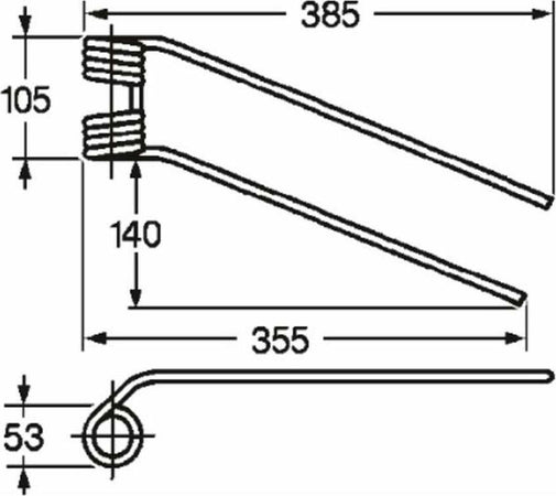 Dente girello sx adattabile a Supertino filo 9. Confezione da 1pz