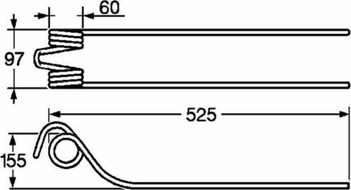 Dente giroandanatore adattabile Galfrè AG280 78/87 filo 9