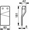 Dente per erpice lunghezza 181mm larghezza 80mm Confezione da 1pz