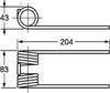 Dente pick-up adattabile Ghel 052029 filo 6,5. Confezione da 1pz