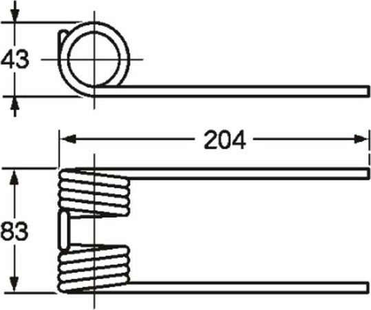 Dente pick-up adattabile Ghel 052029 filo 6,5. Confezione da 1pz