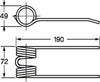 Dente pick-up adattabile Hesston 700716132 filo 5,5. Confezione da 2pz