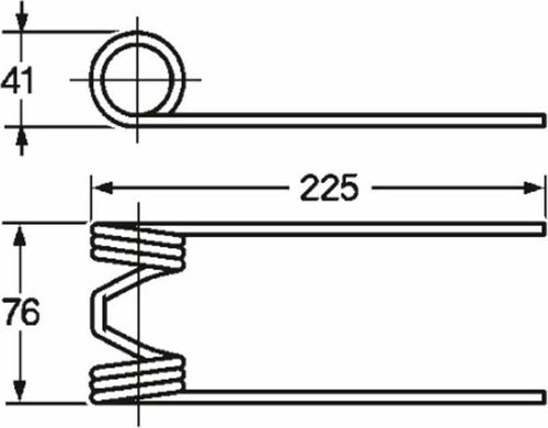 Dente pick-up adattabile John Deere C11427CX CB300 filo 5. Confezione da 2pz