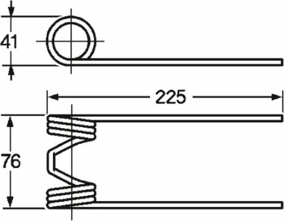 Dente pick-up adattabile John Deere C11427CX CB300 filo 5. Confezione da 2pz
