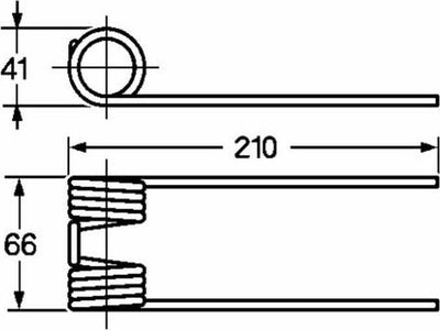 Dente pressa raccoglitrice adattabile John Deere E41833 filo 4,5