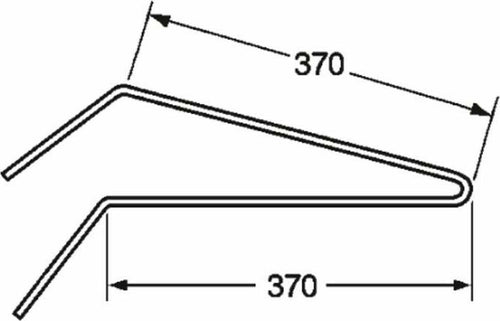 Dente ranghinatore interno adattabile John Deere VL318 filo 6. Confezione da 2pz