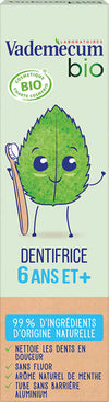 Dentrificio Vademecum 50ml ( Consegna Gratuita ) Per Bambini 6 Anni E + Al Gusto Naturale Di Menta E Senza Fuoro