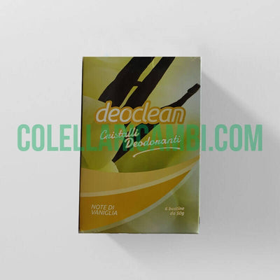 Deoclean Cristalli Deodoranti Note di Vaniglia 6 buste da 50gr