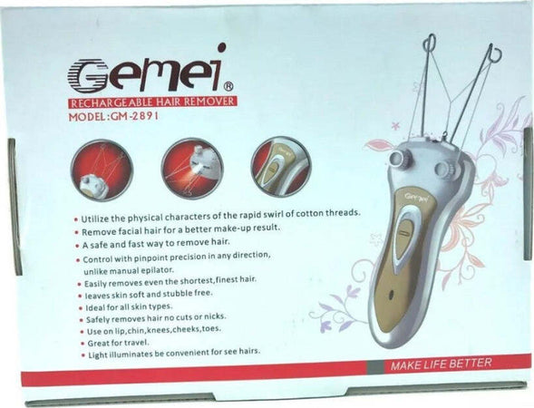 Depilatore-Donna-Ricaricabile-Per-Rimozione-Peli-Epilatore-A-Batteria-Gm-2891
