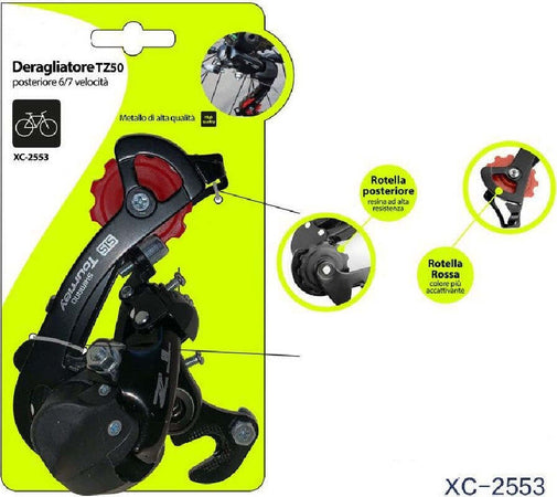 Deragliatore Tz50 Posteriore 6/7 Velocit? In Metallo Per Bicicletta Bici Xc-2553 Sport e Tempo Libero > Ciclismo > Ricambi per Bici > Sport Trade Shop italia - Napoli, Commerciovirtuoso.it
