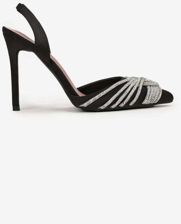 Derby - Dècolletè con strass intrecciati