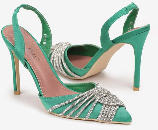 Derby - Dècolletè con strass intrecciati