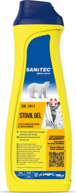 Detergente per lavastoviglie Stovil Gel - 1 L - Sanitec Casa e cucina/Detergenti e prodotti per la pulizia/Detergenti per la casa/Detergenti multiuso Eurocartuccia - Pavullo, Commerciovirtuoso.it