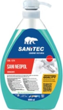 Detergente stoviglie Sani Neopol Piatti - 1 lt - Sanitec Casa e cucina/Detergenti e prodotti per la pulizia/Detergenti per la casa/Detergenti multiuso Eurocartuccia - Pavullo, Commerciovirtuoso.it