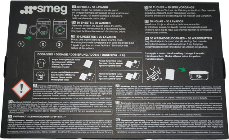 Detersivo per lavatrice in foglietti solubili Ecowash originale SMEG
