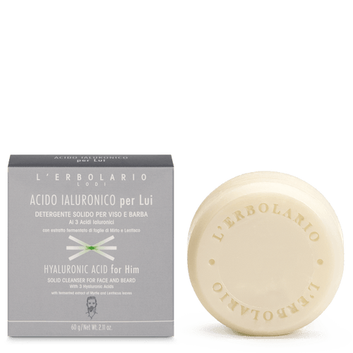 Detergente Solido Viso e Barba Acido Ialuronico per Lui