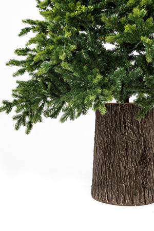 Albero di natale con Tronco "Dolomiti" in PE Effetto Real Touch