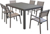 DEXTER---set-tavolo-160/240x90-struttura-e-piano-in-alluminio-compreso-di-6-sedute-Taupe-Milani-Home