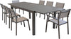 DEXTER---set-tavolo-160/240x90-struttura-e-piano-in-alluminio-compreso-di-8-sedute-Taupe-Milani-Home