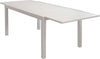 DEXTER---set-tavolo-160/240x90-struttura-e-piano-in-alluminio-compreso-di-8-sedute-Tortora-Milani-Home