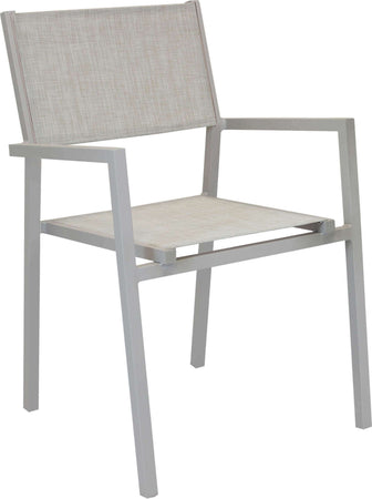 DEXTER---set-tavolo-160/240x90-struttura-e-piano-in-alluminio-compreso-di-8-sedute-Tortora-Milani-Home