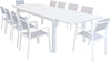 DEXTER---set-tavolo-200/300x100-struttura-e-piano-in-alluminio-compreso-di-10-sedute-Bianco-Milani-Home