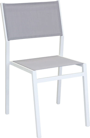 DEXTER---set-tavolo-200/300x100-struttura-e-piano-in-alluminio-compreso-di-10-sedute-Bianco-Milani-Home