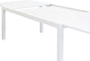 DEXTER---set-tavolo-200/300x100-struttura-e-piano-in-alluminio-compreso-di-6-sedute-Bianco-Milani-Home