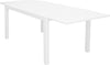 DEXTER---set-tavolo-da-giardino-allungabile-160/240x90-compreso-di-4-poltrone-in-alluminio-Bianco-Milani-Home