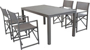 DEXTER---set-tavolo-da-giardino-allungabile-160/240x90-compreso-di-4-poltrone-in-alluminio-Taupe-Milani-Home