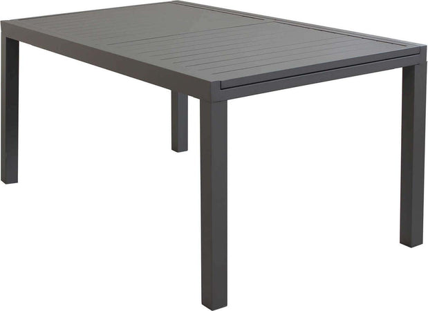 DEXTER---set-tavolo-da-giardino-allungabile-160/240x90-compreso-di-6-poltrone-in-alluminio-Taupe-Milani-Home