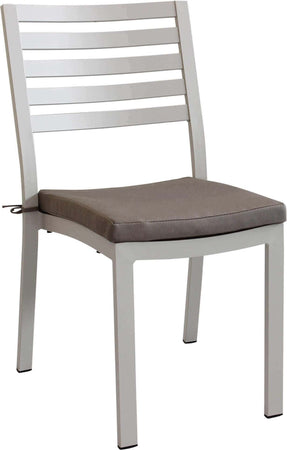DEXTER - set tavolo da giardino allungabile 160/240x90 compreso di 6 sedie e 2 poltrone in alluminio Tortora