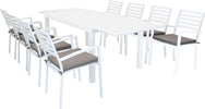 DEXTER---set-tavolo-da-giardino-allungabile-160/240x90-compreso-di-8-poltrone-in-alluminio-Bianco-Milani-Home