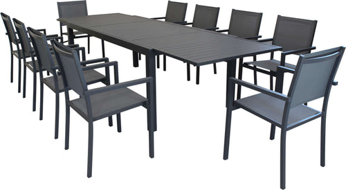 DEXTER---set-tavolo-da-giardino-allungabile-200/300x100-compreso-di-10-poltrone-Antracite-Milani-Home