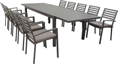 DEXTER---set-tavolo-da-giardino-allungabile-200/300x100-compreso-di-10-poltrone-in-alluminio-Taupe-Milani-Home