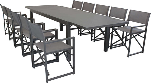 DEXTER---set-tavolo-da-giardino-allungabile-200/300x100-compreso-di-10-poltrone-in-alluminio-Taupe-Milani-Home