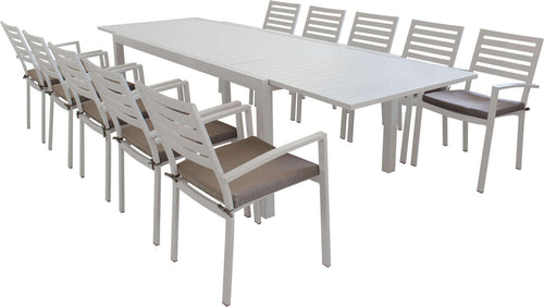 DEXTER---set-tavolo-da-giardino-allungabile-200/300x100-compreso-di-10-poltrone-in-alluminio-Tortora-Milani-Home